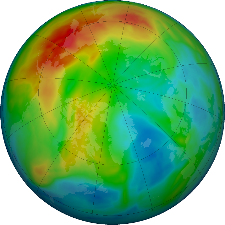 Arctic ozone map for 24 December 2020